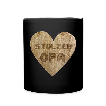 Love - Stolzer Opa - Tasse einfarbig - Schwarz - Vorne