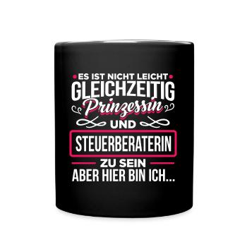STEUERBERATERIN - Prinzessin - Tasse einfarbig - Schwarz - Vorne