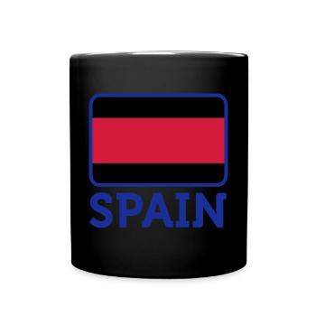 Drapeau national de l Espagne - Mug uni - noir - Devant