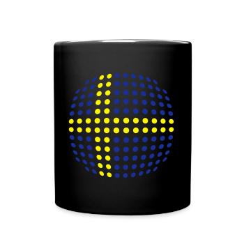 Sweden flag (Dotted) - Tasse einfarbig - Schwarz - Vorne