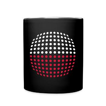 Poland flag (Dotted) - Tasse einfarbig - Schwarz - Vorne
