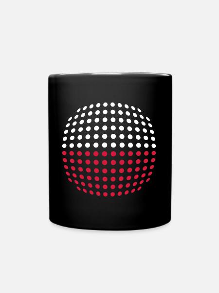 Poland flag (Dotted) - Mug uni - noir