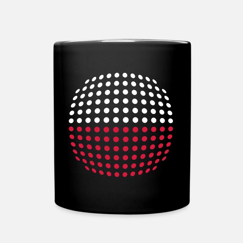 Poland flag (Dotted) - Mug uni - noir