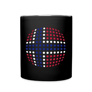 Norway flag (Dotted) - Tasse einfarbig - Schwarz - Vorne
