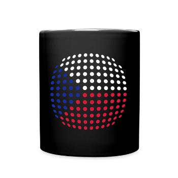 Czech flag (Dotted) - Tasse einfarbig - Schwarz - Vorne