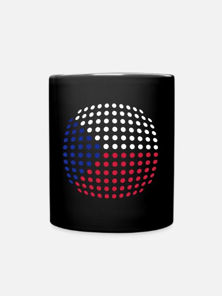 Czech flag (Dotted) - Mug uni - noir