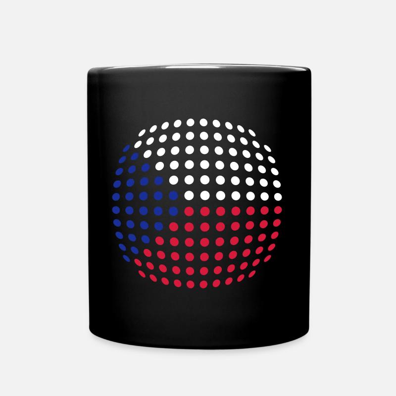 Czech flag (Dotted) - Tasse einfarbig - Schwarz