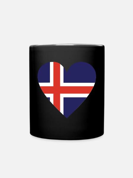 Island - Tasse einfarbig - Schwarz
