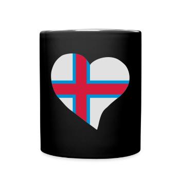 Cœur des îles Féroé - Mug uni - noir - Devant