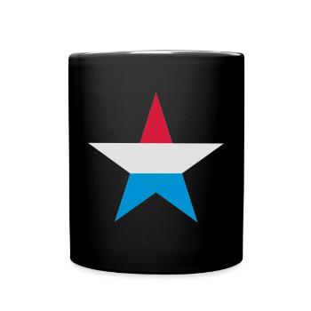 Étoile luxembourgeois - Mug uni - noir - Devant
