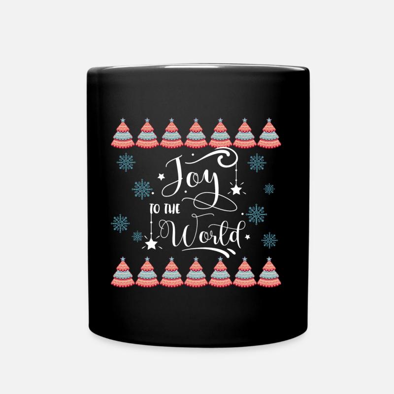 Joy to the World Christmas Quote Ugly Xmas Design - Tasse einfarbig - Schwarz