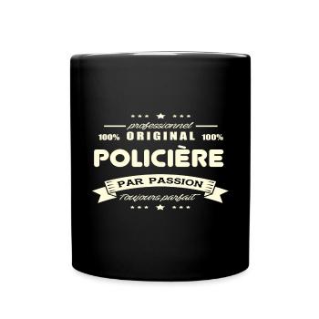 Policière Original - Mug uni - noir - Devant