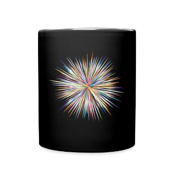 Abstract Explosion - Tasse einfarbig - Schwarz - Vorne