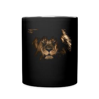 Leo profondes parties noires, pour les textiles noirs foncés - Mug uni - noir - Devant