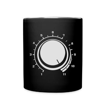 Volume Up -  Equalizer Musik DJ Geschenk - Tasse einfarbig - Schwarz - Vorne