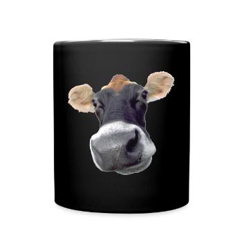Moo Cow dairy cow - Full Colour Mug - black - Front