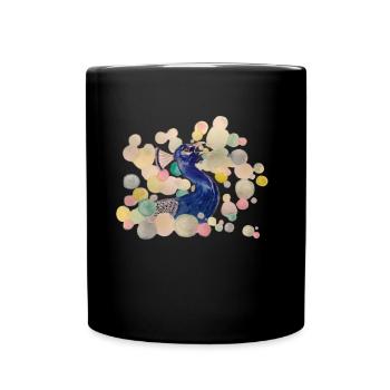 peacock - Full Colour Mug - black - Front