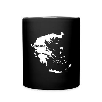 Greece my home Country and refuge white - Full Colour Mug - black - Front