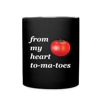 de mon cœur à ma partie de mots - Mug uni - noir - Devant