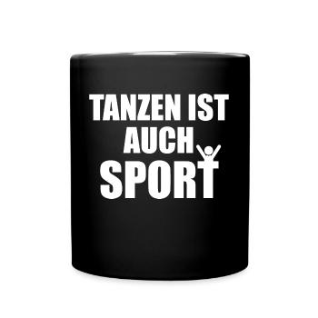 Dancing is also sport techno - Full Colour Mug - black - Front
