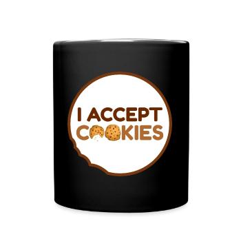 I accept cookies - Full Colour Mug - black - Front