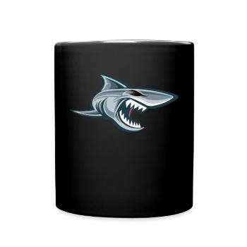Haifisch - Tasse einfarbig - Schwarz - Vorne