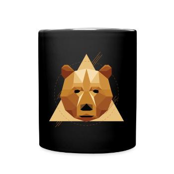 Geometric bear - Full Colour Mug - black - Front