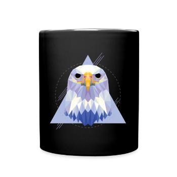 Aigle géométrique - Mug uni - noir - Devant