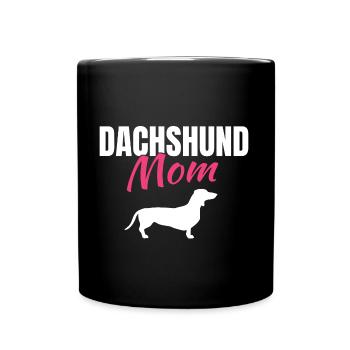 Dachshund - Tasse einfarbig - Schwarz - Vorne