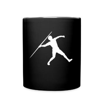 Speerwerfen Leichtathletik - Tasse einfarbig - Schwarz - Vorne