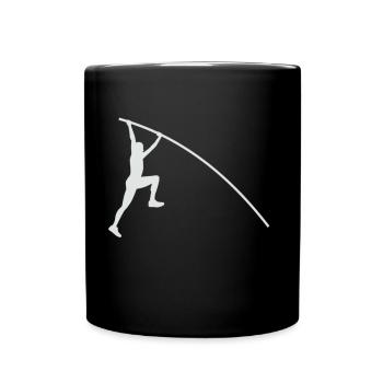 Stabhochsprung Leichtathletik - Tasse einfarbig - Schwarz - Vorne
