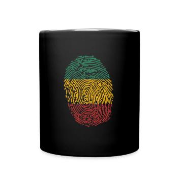 Peace Frieden Hippie Reggae Geschenk - Tasse einfarbig - Schwarz - Vorne