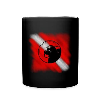 Aquatic World - Diver - Full Colour Mug - black - Front