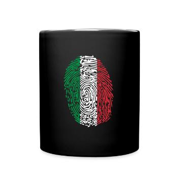Italien - Tasse einfarbig - Schwarz - Vorne
