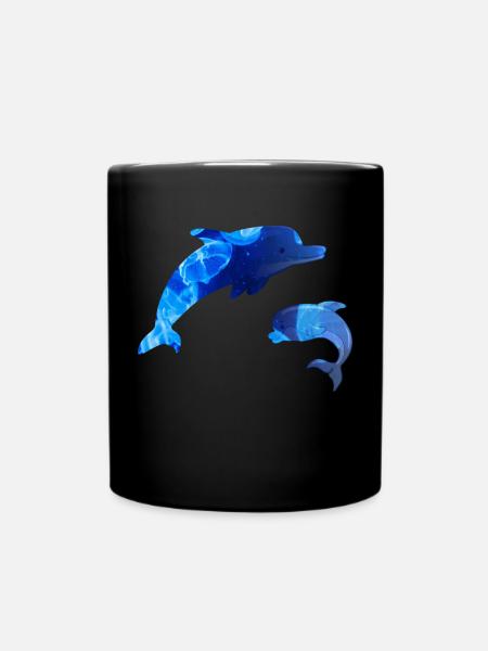 Delfin - Tasse einfarbig - Schwarz