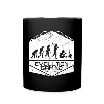 Videospiele Evolution - Tasse einfarbig - Schwarz - Vorne