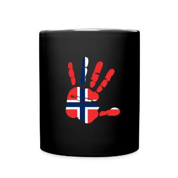 Norwegen - Tasse einfarbig - Schwarz - Vorne