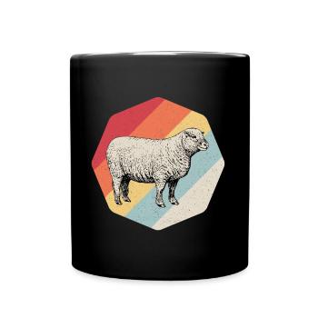 Schaf Schafwolle Schafkäse Geschenk - Tasse einfarbig - Schwarz - Vorne