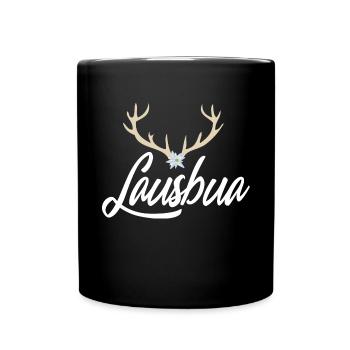 Lausbua Heimatliebe Wiesn - Tasse einfarbig - Schwarz - Vorne
