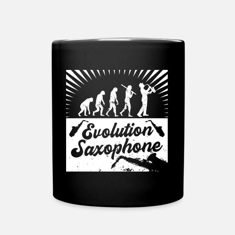 Evolution Saxophone Saxophone | Instrument de musique Jazz - Mug uni - noir