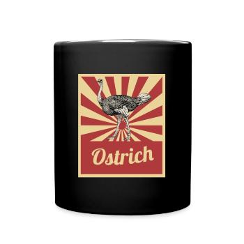 autruches - Mug uni - noir - Devant