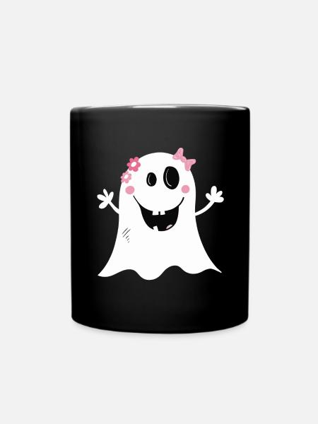 Lustiges Mädchen Gespenst I Halloween - Tasse einfarbig - Schwarz