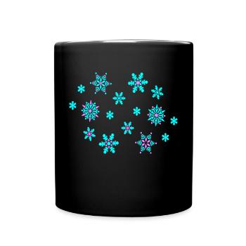 Flocons de neige - Mug uni - noir - Devant