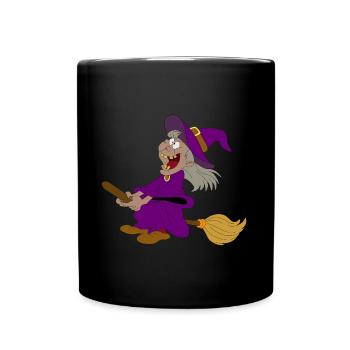 Hexe - Tasse einfarbig - Schwarz - Vorne