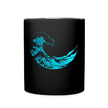 GREAT WAVE OF KANAGAWA - Full Colour Mug - black - Front