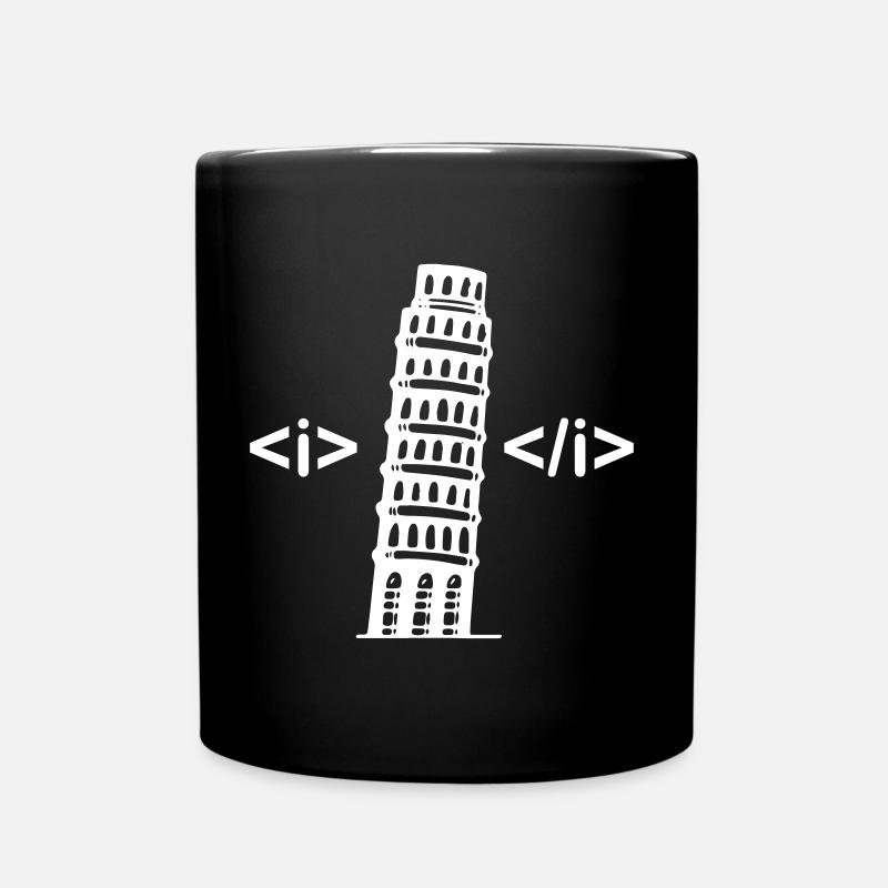 La tour de Pise (T-shirt de programmeur drôle) - Mug uni - noir