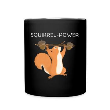 Squirrel Squirrel Power - Mug uni - noir - Devant