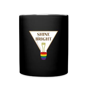 Shine Brighter - Tasse einfarbig - Schwarz - Vorne