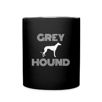 Greyhound Windhund Besitzer Cooles Geschenk - Tasse einfarbig - Schwarz - Vorne