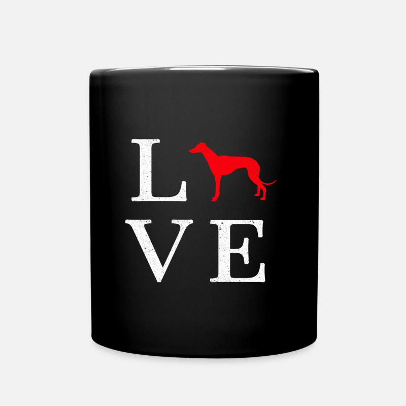 Greyhound Windhund Geschenk - Tasse einfarbig - Schwarz